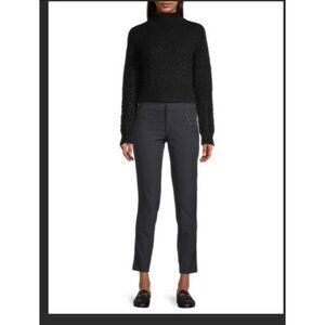 NWT Women’s Rebecca Taylor L/S Black Chainette Turtleneck Sweater Sz XL